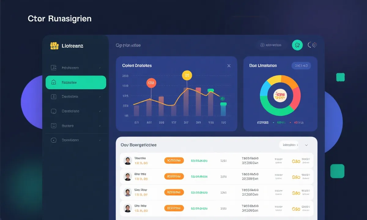 数据仪表盘示意图